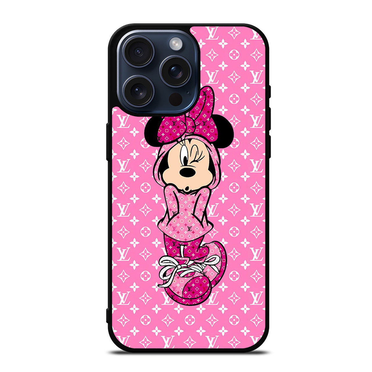 LOUIS VUITTON LV LOGO PINK MINNIE MOUSE iPhone 15 Pro